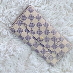 Louis Vuitton Damier Azur Emilie Wallet Authentic
